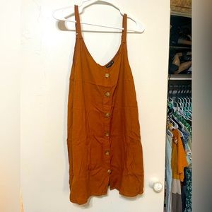 Camel Button front dress